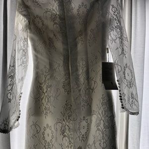 White Long Sleeve Wedding Dress with Lace